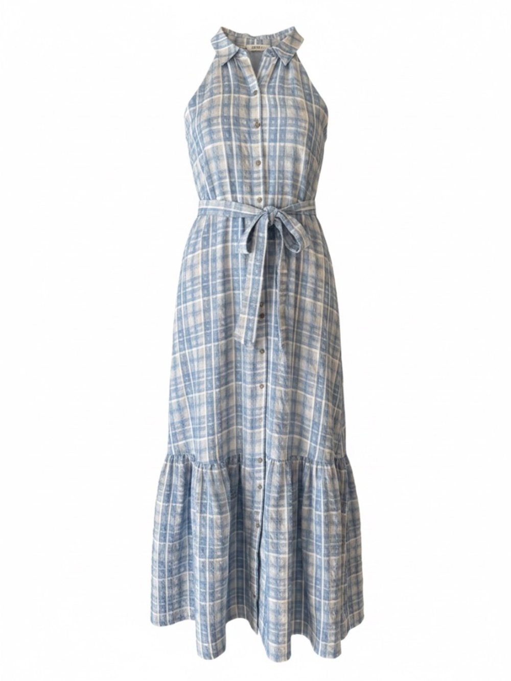 Sleeveless Plaid Maxi Dress